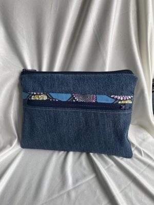 housse de protection pour tablette, jean et wax