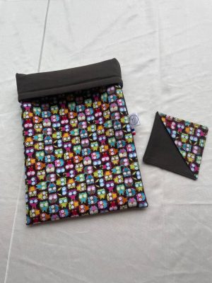 pochette de protection livres de poche chouettes