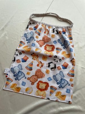 serviette élastiquée enfant, serviette de cantine