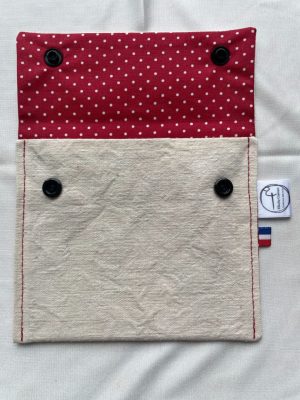 pochette pour savon ou shampoing solide, rouge, gris (copie)