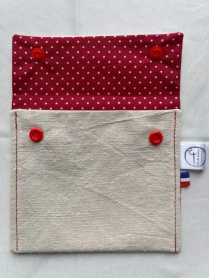 pochette pour savon ou shampoing solide, rouge, noir (copie)