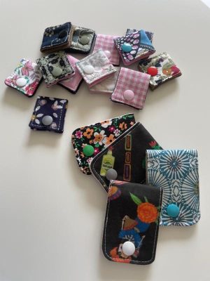 attaches câbles en tissu recyclé, taille s et l